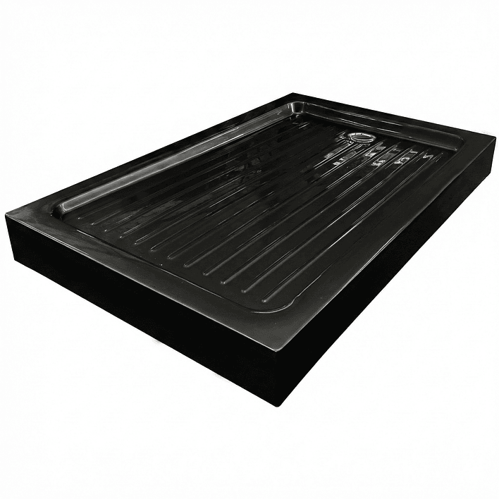 Receptáculo para Ducha Rectangular Joytek Negro 120x80x13 cm 3
