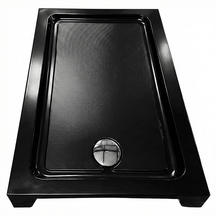 Receptáculo para Ducha Rectangular Joytek Negro 120x80x14 cm 3