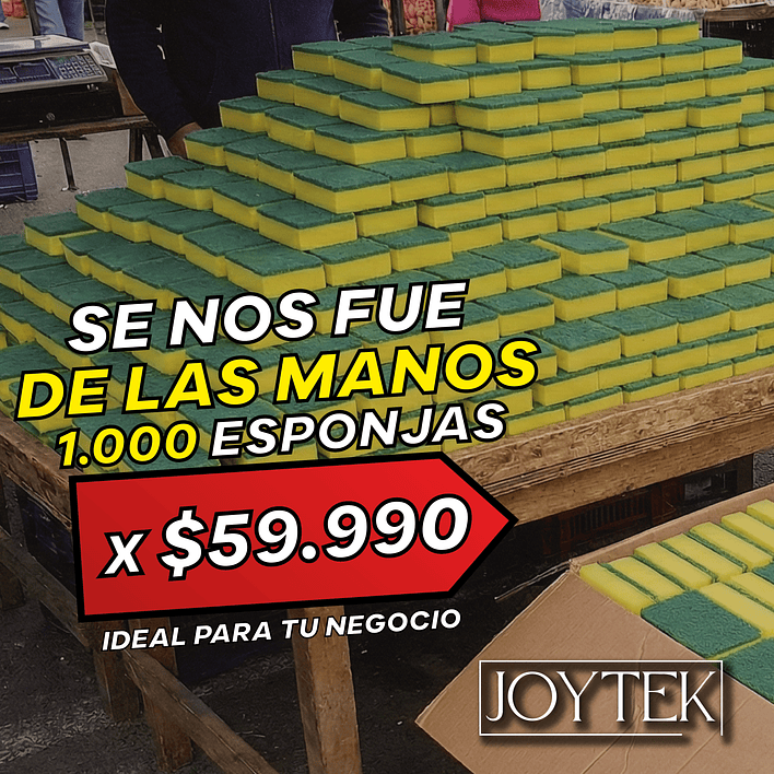 Caja de 1.000 Esponjas Multiuso para Lavar Joytek 1