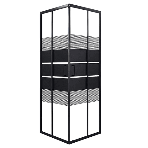 Shower Door Joytek Style Recto Negro 70x70x185 cm (Sin Receptáculo) 1