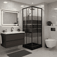 Shower Door Joytek Style Recto Negro 70x70x185 cm (Sin Receptáculo) - Miniatura 3