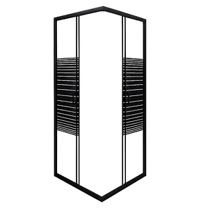 Shower Door Joytek Strava Recto Negro 70x70x185 cm (Sin Receptáculo)