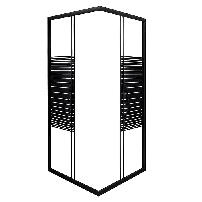 Shower Door Joytek Strava Recto Negro 80x80x185 cm (Sin Receptáculo) 2