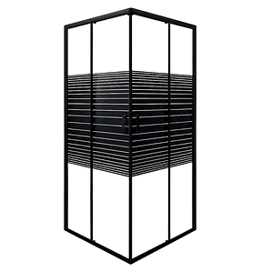 Shower Door Joytek Strava Recto Negro 80x80x185 cm (Sin Receptáculo)