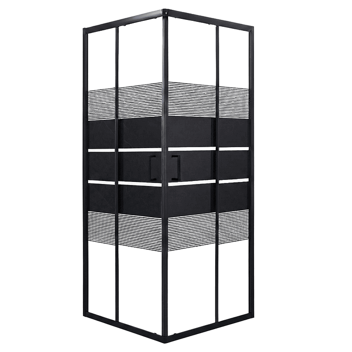 Shower Door Joytek Syle Recto Negro 80x80x185 cm (Sin Receptáculo) 1