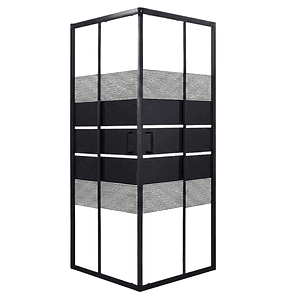 Shower Door Joytek Syle Recto Negro 80x80x185 cm (Sin Receptáculo)