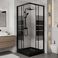 Shower Door Joytek Syle Recto Negro 80x80x185 cm (Sin Receptáculo) - Miniatura 4