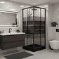 Shower Door Joytek Syle Recto Negro 80x80x185 cm (Sin Receptáculo) - Miniatura 3
