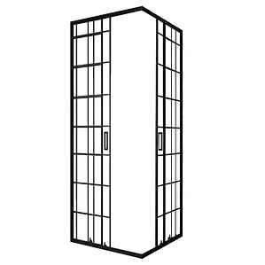 Shower Door Joytek Cuadros Negros Recto 70x70x185 cm (Sin Receptáculo)