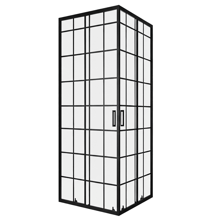 Shower Door Joytek Cuadros Negros Recto 70x70x185 cm (Sin Receptáculo) 1