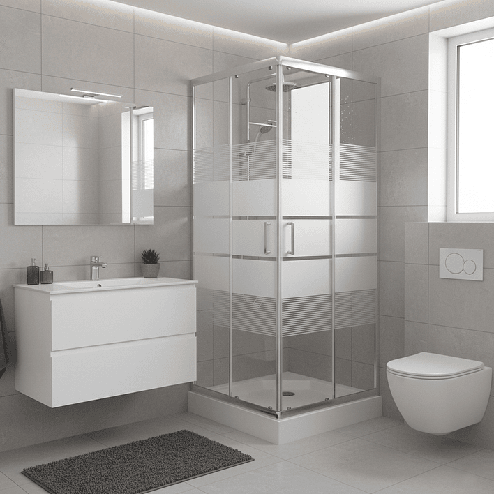 Shower Door Joytek Style Recto Blancro 70x70x185 cm (Sin Receptáculo) 3