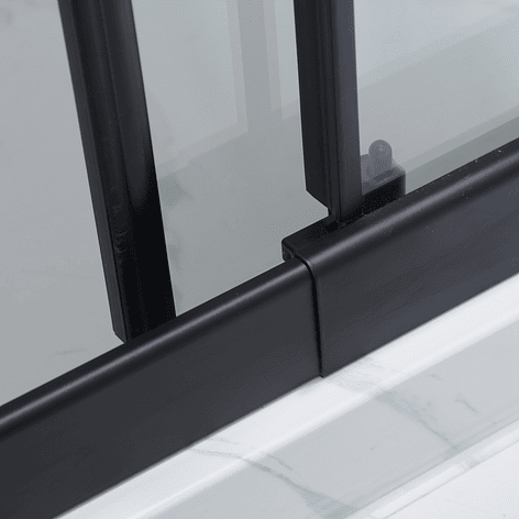 Mampara Ajustable de Ducha Style 120-140 cm Líneas negras (2 Vidrios) 9