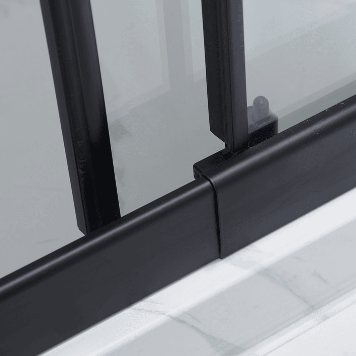 Mampara Ajustable de Ducha Style 120-140 cm Líneas negras (2 Vidrios) 9
