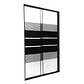 Mampara Ajustable de Ducha Style 120-140 cm Líneas negras (2 Vidrios) - Miniatura 7