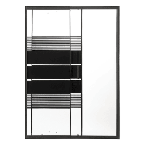 Mampara Ajustable de Ducha Style 120-140 cm Líneas negras (2 Vidrios) 6