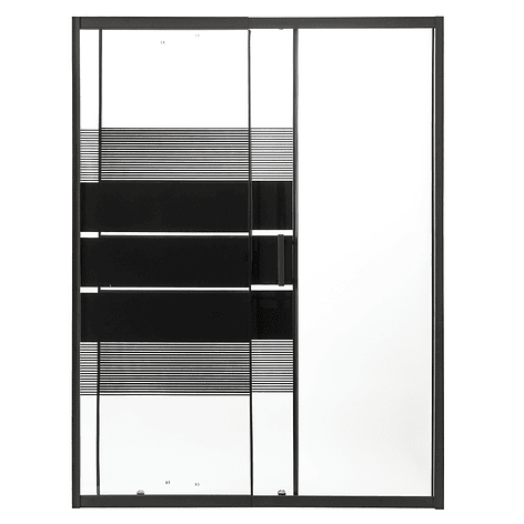 Mampara Ajustable de Ducha Style 140-160 cm Líneas negras (2 Vidrios) 6
