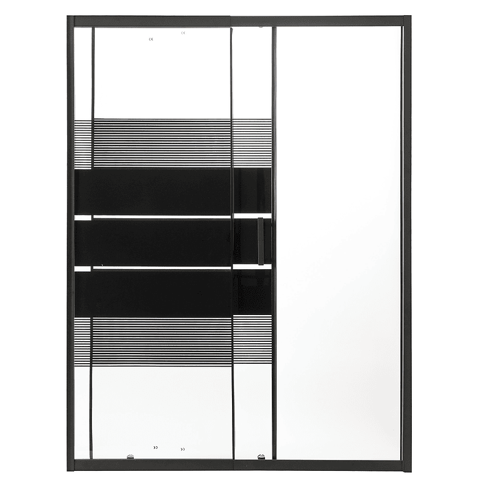 Mampara Ajustable de Ducha Style 140-160 cm Líneas negras (2 Vidrios) 6