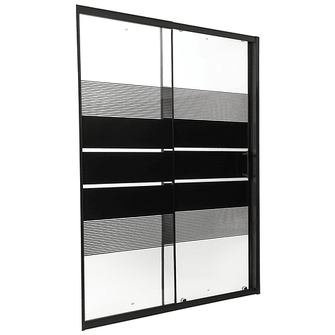 Mampara Ajustable de Ducha Style 140-160 cm Líneas negras (2 Vidrios) 7