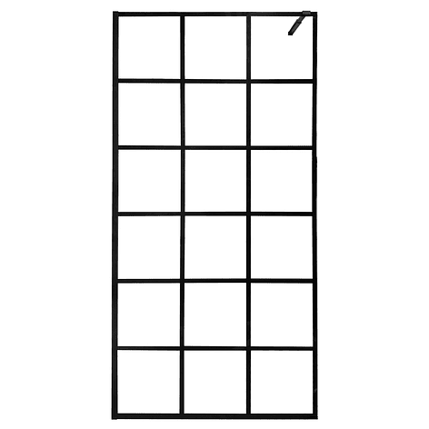 Mampara Fija de Baño Cuadros Negros Joytek 190×90 cm Vidrio Templado 8 mm 4