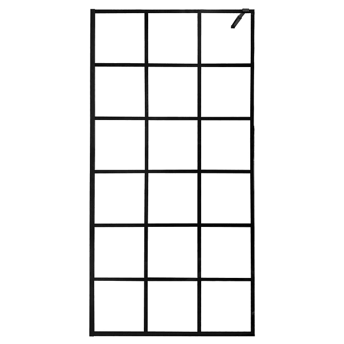 Mampara Fija de Baño Cuadros Negros Joytek 190×90 cm Vidrio Templado 8 mm 4