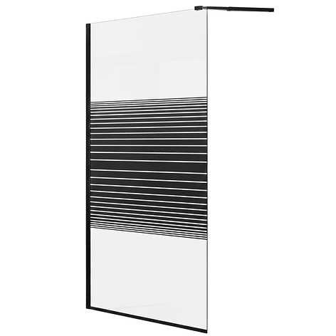 Mampara Fija de Baño Strava Negra Joytek 190×90 cm Vidrio Templado 8 mm 4
