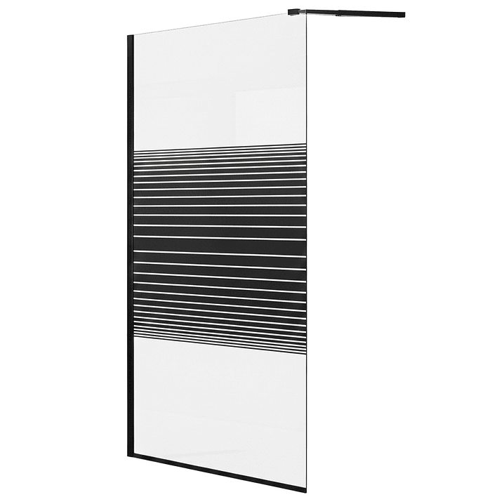 Mampara Fija de Baño Strava Negra Joytek 190×90 cm Vidrio Templado 8 mm 4