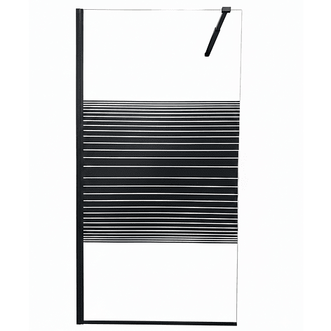 Mampara Fija de Baño Strava Negra Joytek 190×90 cm Vidrio Templado 8 mm 3