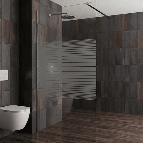 Mampara Fija de Baño Strava Blanca Joytek 190×90 cm Vidrio Templado 8 mm 2