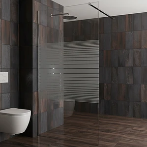 Mampara Fija de Baño Strava Blanca Joytek 190x90 cm Vidrio Templado 8 mm