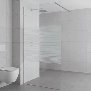 Mampara Fija de Baño Strava Blanca Joytek 190×90 cm Vidrio Templado 8 mm