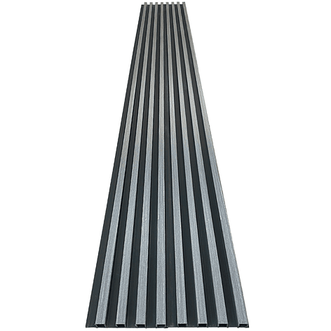 Caja Wall Panel PVC Bicolor Negro Gris 240x16 cm 3.84 m² (10 Paneles) 5