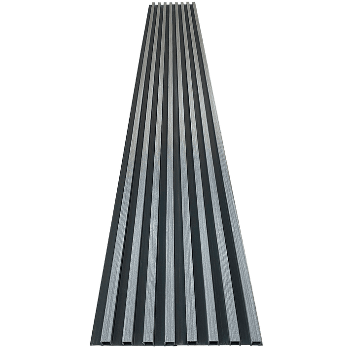Caja Wall Panel PVC Bicolor Negro Gris 240x16 cm 3.84 m² (10 Paneles) 5