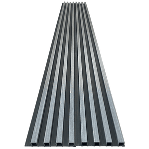 Caja Wall Panel PVC Bicolor Negro Gris 240x16 cm 3.84 m² (10 Paneles)