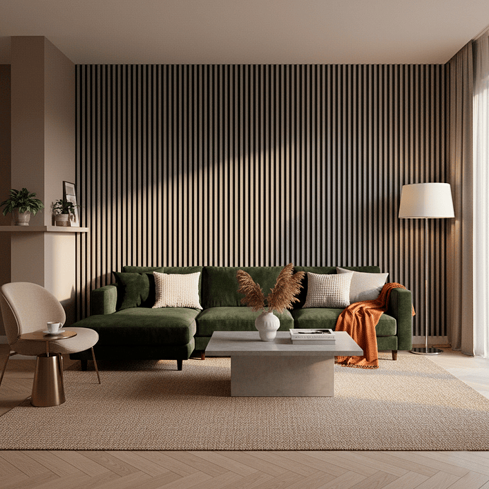 Caja Wall Panel PVC Bicolor Negro Gris 240x16 cm 3.84 m² (10 Paneles) 4