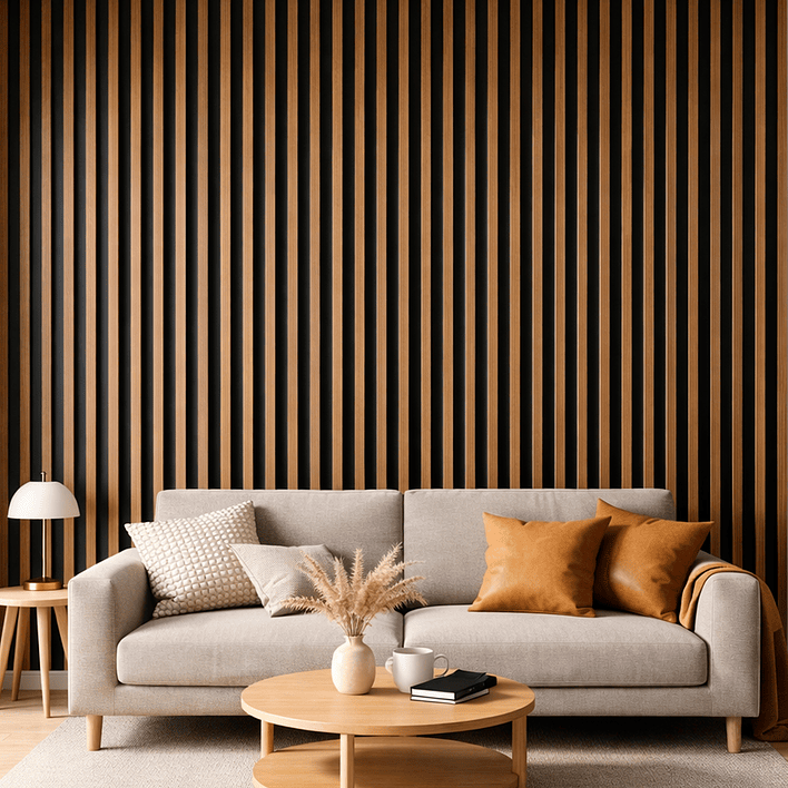 Caja Wall Panel PVC Bicolor Negro Café 240x16 cm 3.84 m² (10 Paneles) 4