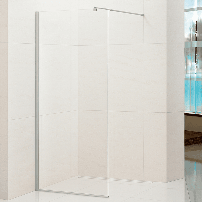 Mampara Fija de Baño Joytek 190×110 cm Vidrio Templado Transparente 8 mm 4