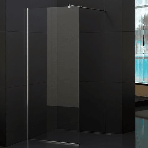 Mampara Fija de Baño Joytek 190×100 cm Vidrio Templado Transparente 8 mm 1