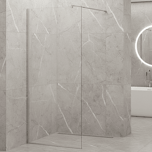 Mampara Fija de Baño Joytek 190x100 cm Vidrio Templado Transparente 8 mm