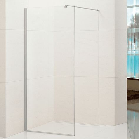 Mampara Fija de Baño Joytek 190×100 cm Vidrio Templado Transparente 8 mm 4