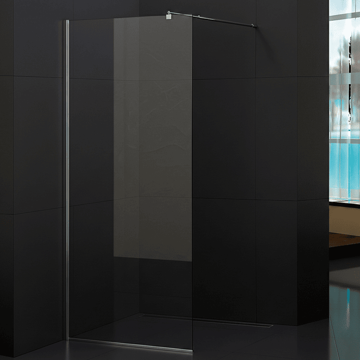 Mampara Fija de Baño Joytek 190×90 cm Vidrio Templado Transparente 8 mm 1