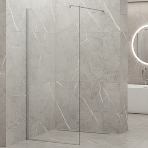 Mampara Fija de Baño Joytek 190x90 cm Vidrio Templado Transparente 8 mm