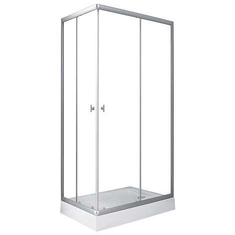 Shower Rectangular Lens Vidrios Transparentes 100x80x199cm (Incluye Receptáculo) 6