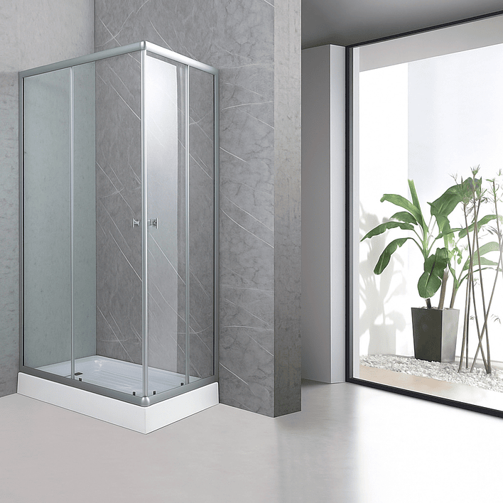 Shower Rectangular Lens Vidrios Transparentes 100x80x199cm (Incluye Receptáculo) 1