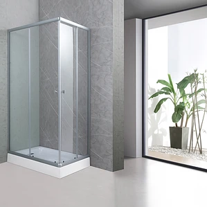 Shower Rectangular Lens Vidrios Transparentes 100x80x199cm (Incluye Receptáculo)