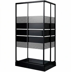 Shower Rectangular Style Negro 120x80x198cm (Incluye Receptáculo)