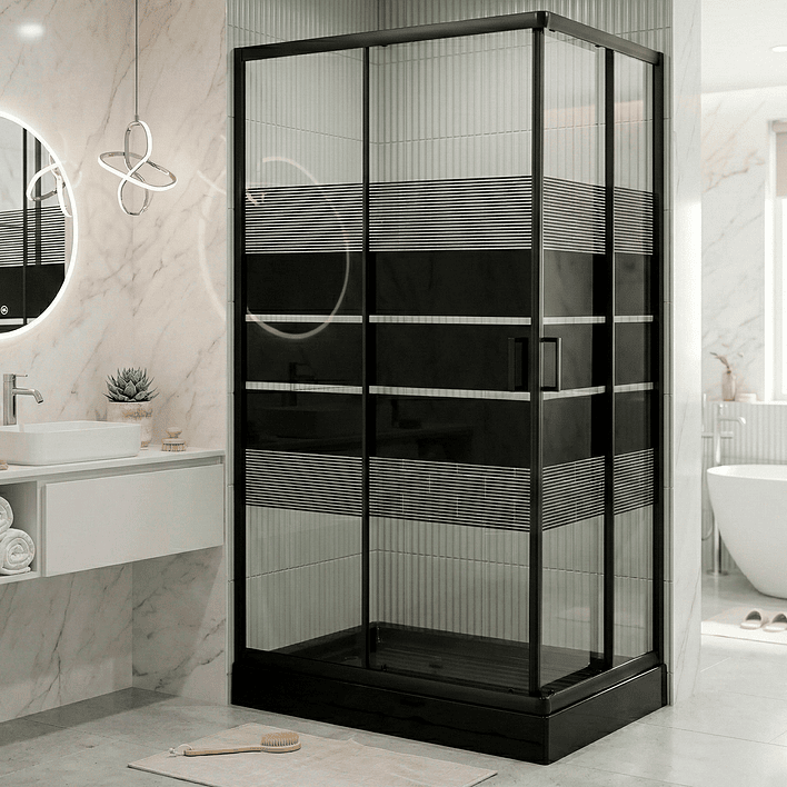 Shower Rectangular Style Negro 120x80x198cm (Incluye Receptáculo) 1