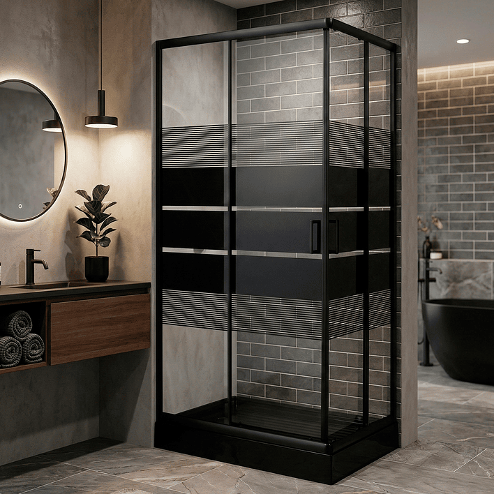 Shower Rectangular Style Negro 100x80x198cm (Incluye Receptáculo) 3