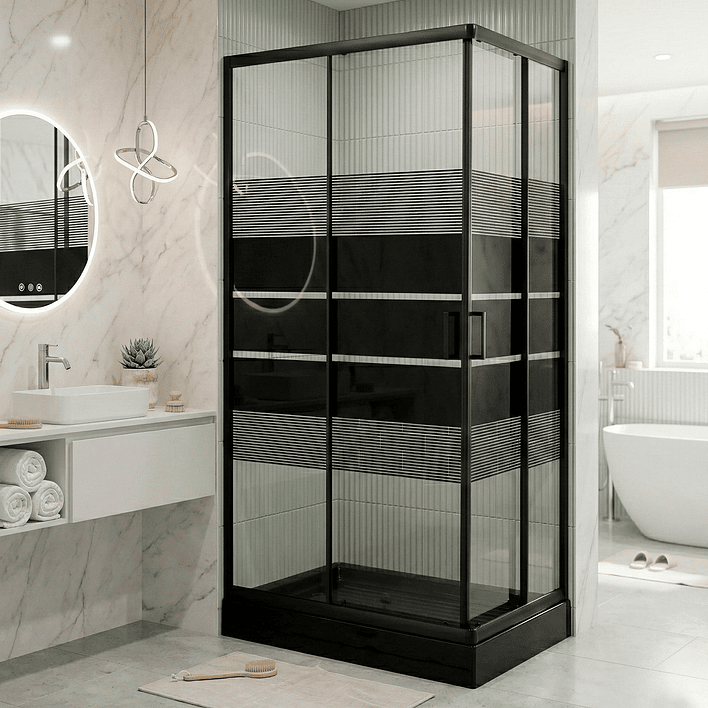 Shower Rectangular Style Negro 100x80x198cm (Incluye Receptáculo) 4