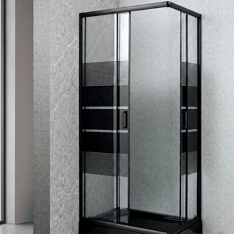 Shower Rectangular Style Negro 100x80x198cm (Incluye Receptáculo) 2