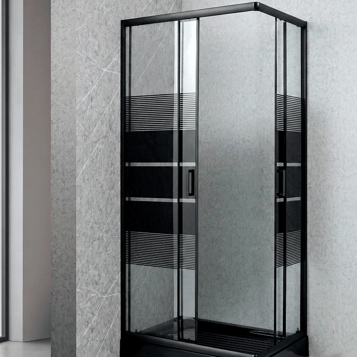 Shower Rectangular Style Negro 100x80x198cm (Incluye Receptáculo) 2